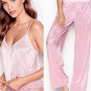 New Victoria's Secret Shine Pleat Crop Cami PJ Set